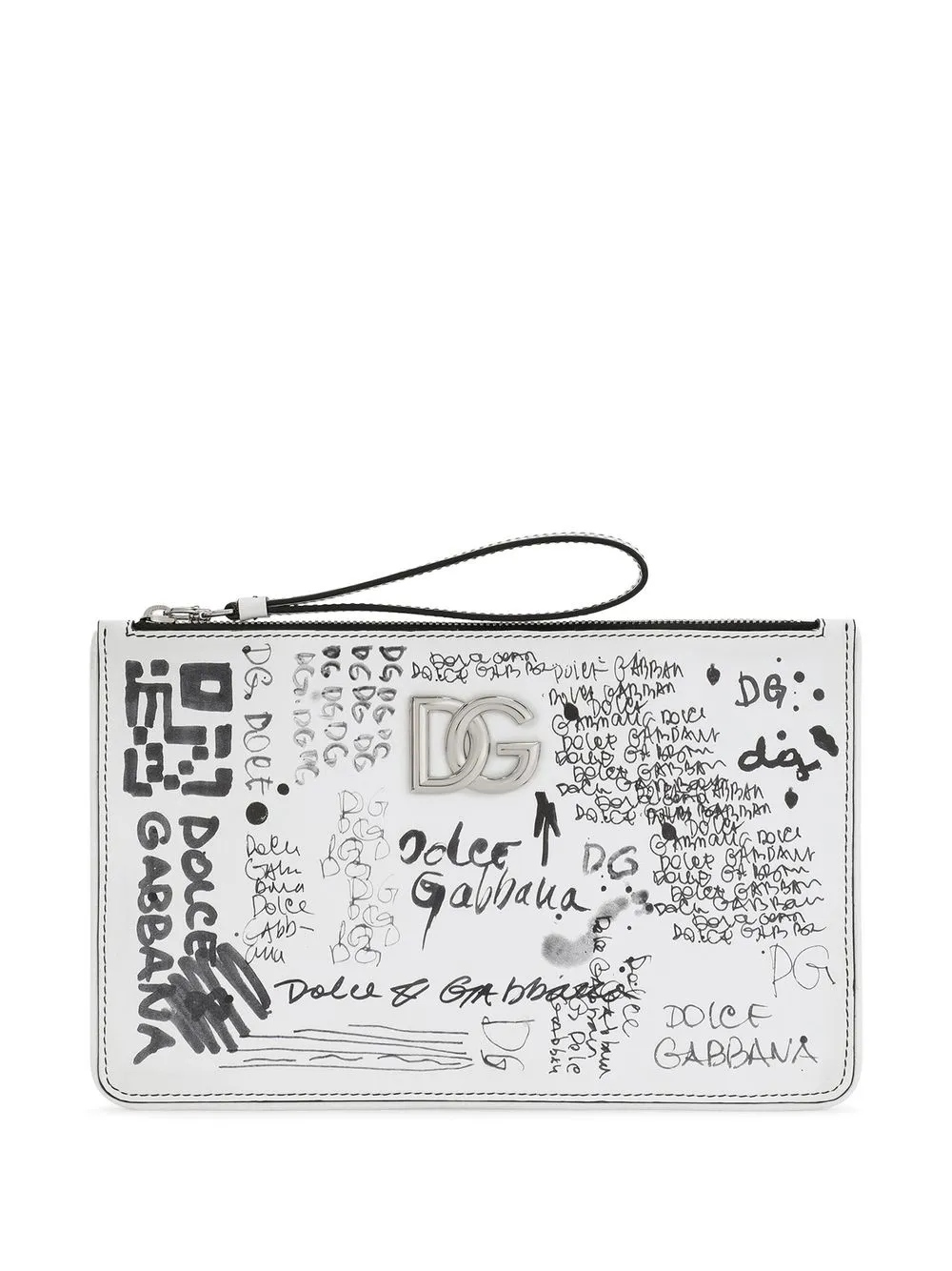 

Dolce & Gabbana bolsa de mano con estampado de grafiti - Blanco