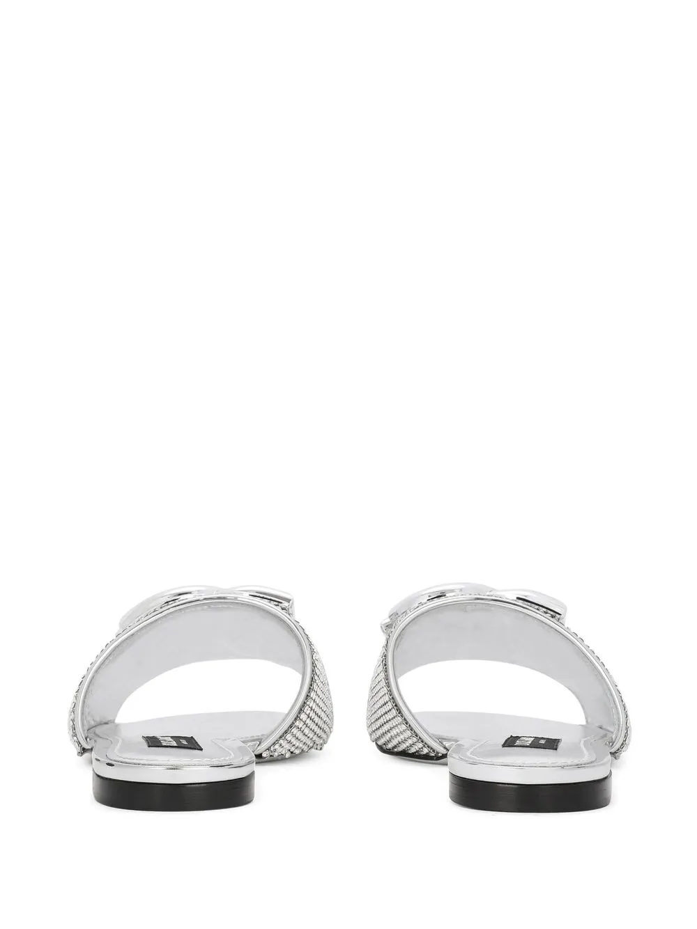 Dolce & Gabbana DG-logo Crystal Mesh Sandals | Silver | FARFETCH