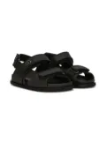 Dolce & Gabbana Kids DG-logo touch-strap leather sandals - Black