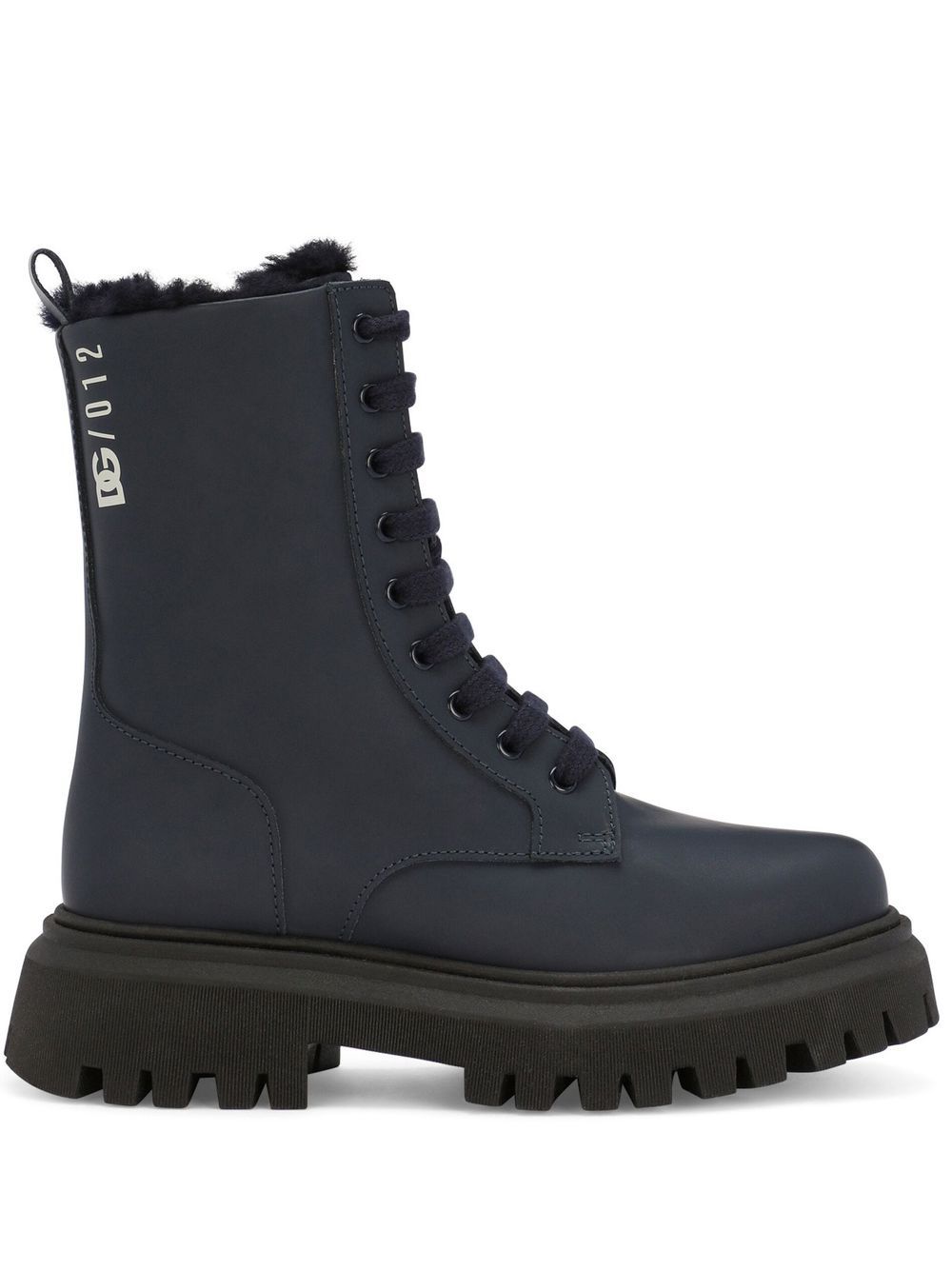 Image 2 of Dolce & Gabbana Kids faux-fur lining combat boots