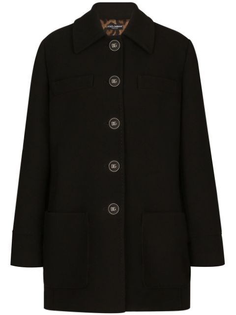 Dolce & Gabbana galalith-button crepe peacoat Women