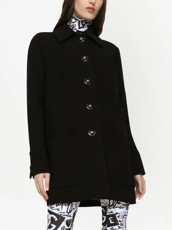 【DOLCE&GABBANA】ダブルクレープ ピーコート Dolce & Gabbana ドルチェ＆ガッバーナ ボタン シングルコート