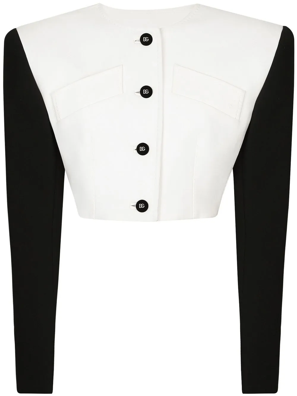 

Dolce & Gabbana cropped panelled jacket - White