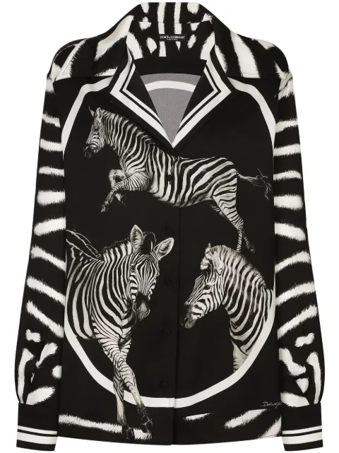 Dolce & Gabbana camisa con estampado de cebra