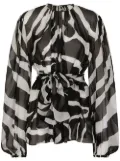 Dolce & Gabbana zebra-print chiffon blouse - Black