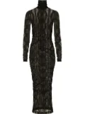 Dolce & Gabbana semi-sheer lace roll-neck dress - Black