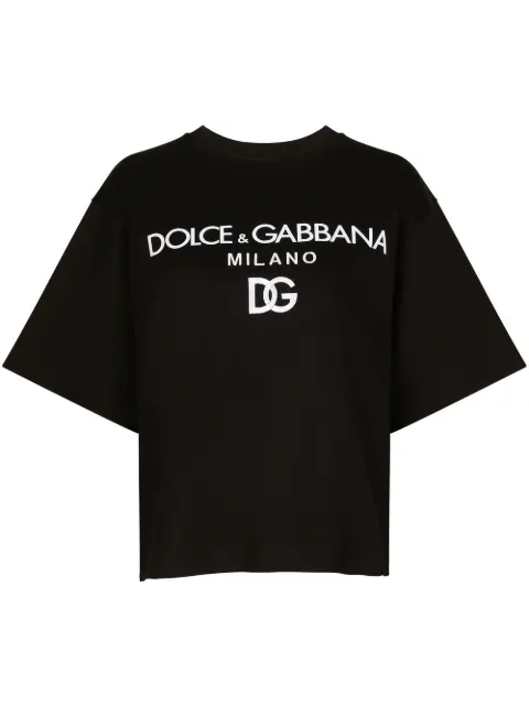 Dolce & Gabbana playera con logo afelpado