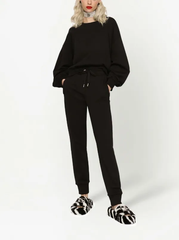Dolce & Gabbana logo-embossed Cotton Sweatshirt | Black