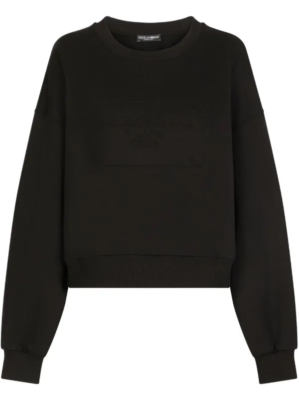 Dolce & Gabbana ロゴ コットン スウェットシャツ ブラックのメンズ スウェットシャツ コットンジャージー