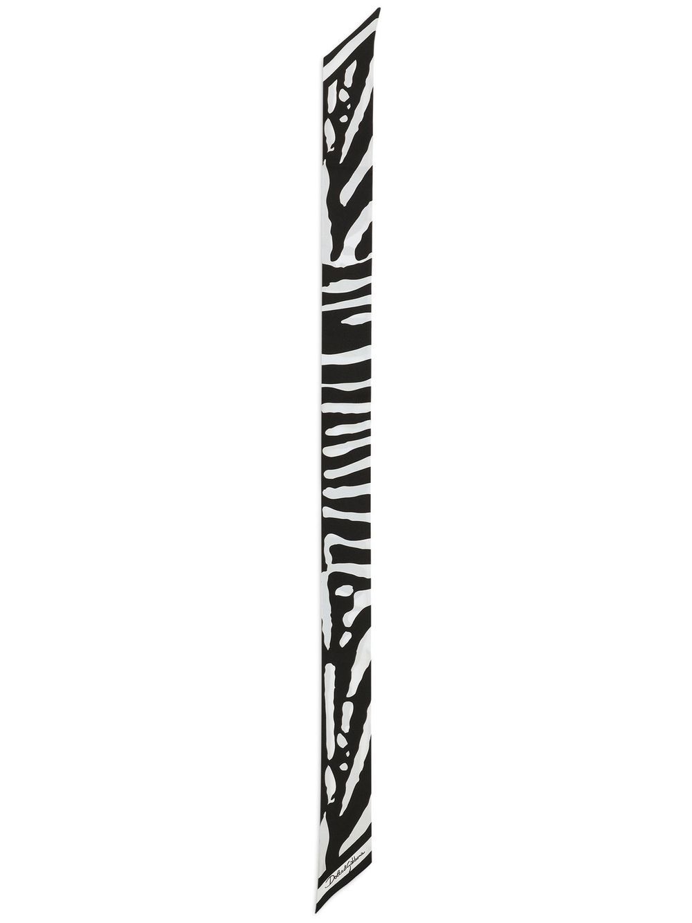 Dolce & Gabbana zebra-print twill headscarf - Black