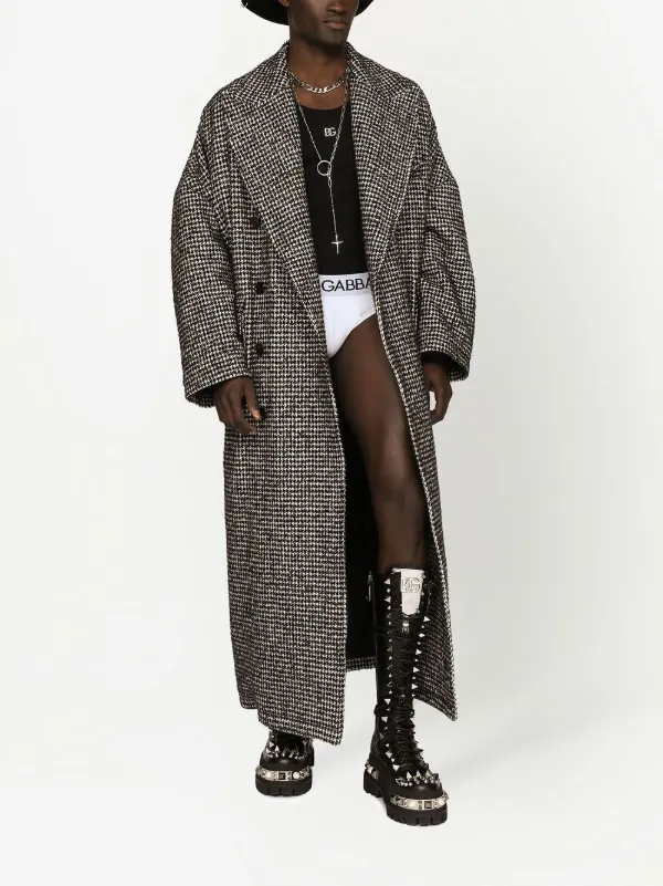 Manteau pied de poule oversize deals