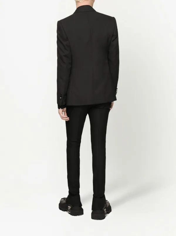 【関税＆送料込み】Dolce & Gabbana Double-Breasted Tuxedo V Double-breasted faille Turlington tuxedo blazer in White for
