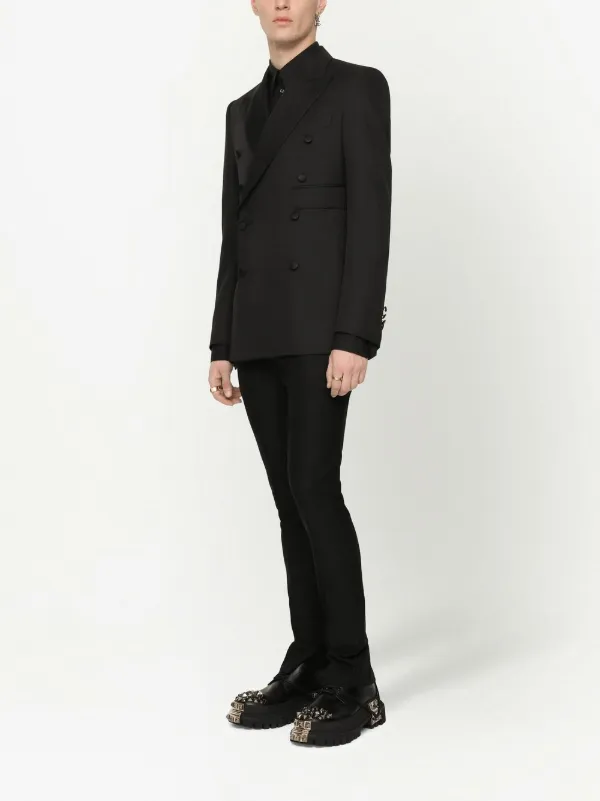 ジャケット Dolce & Gabbana Dolce Gabbana Double-Breasted Tuxedo Jacket Sicilia double-breasted lamé jacquard tuxedo jacket in