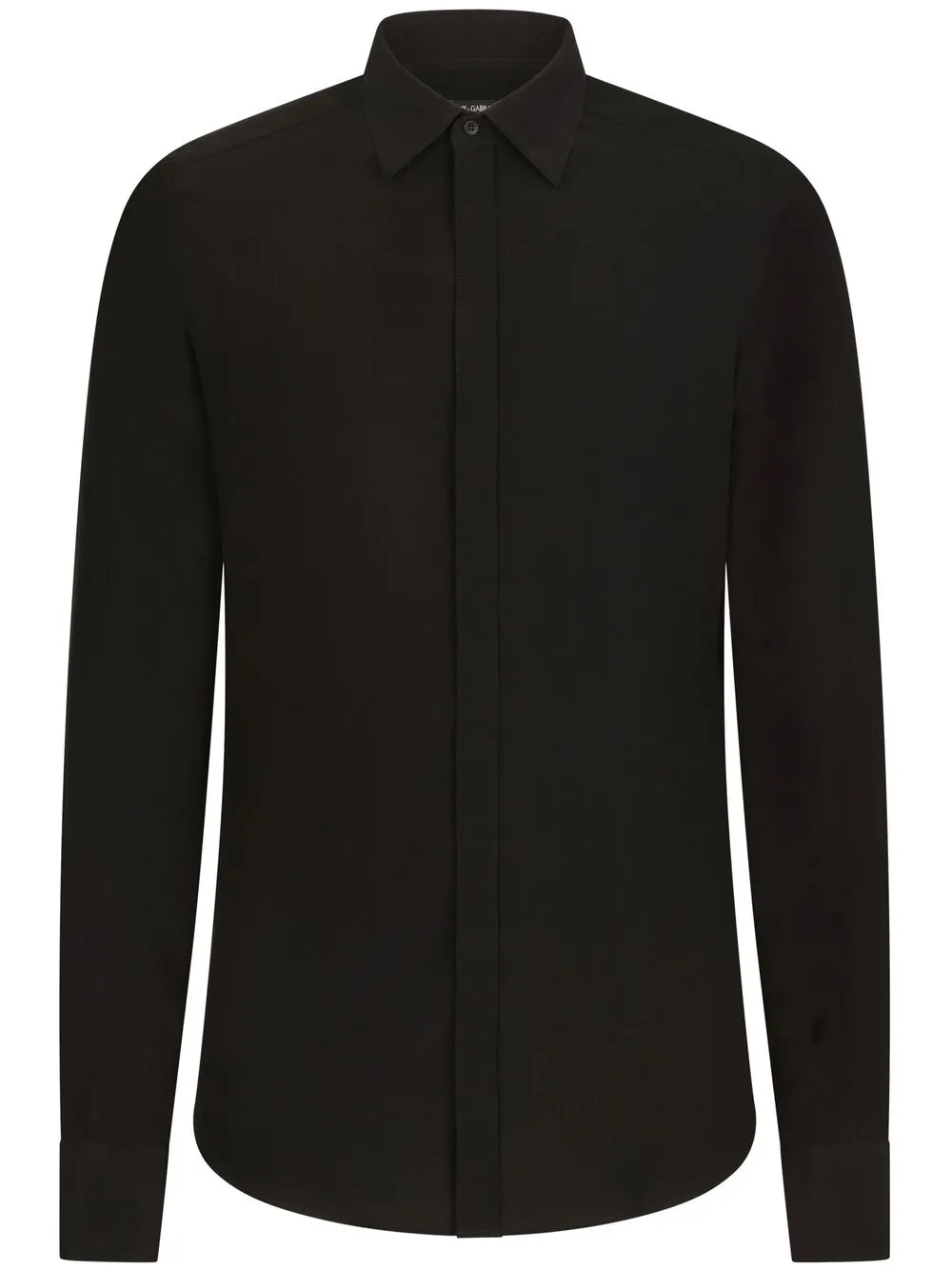 

Dolce & Gabbana camisa de seda manga larga - Negro