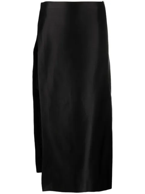 The Row Kanita layered silk skirt