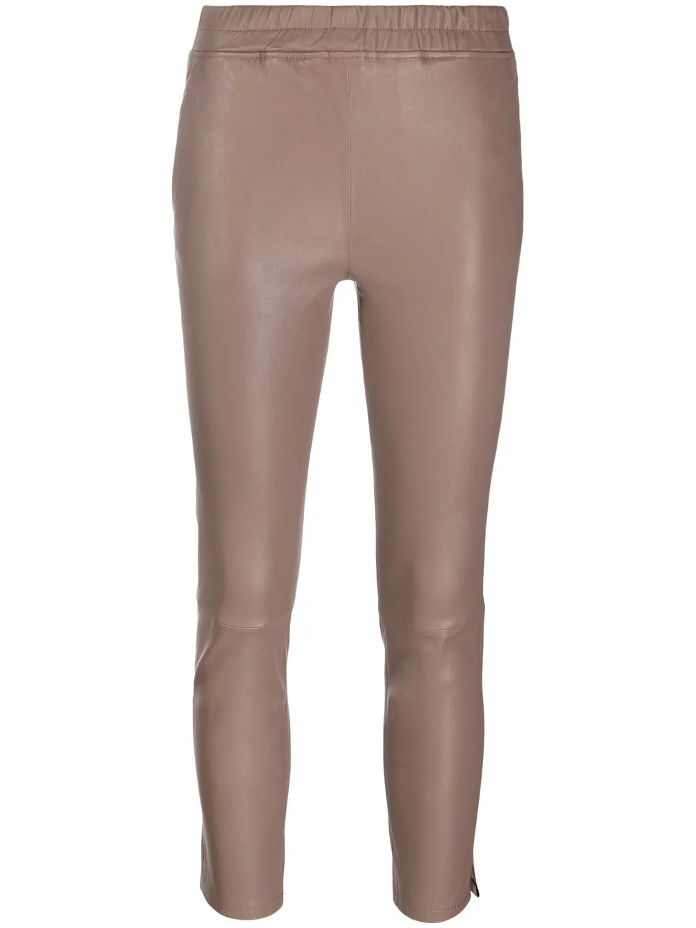 

Arma cropped skinny leather trousers - Brown