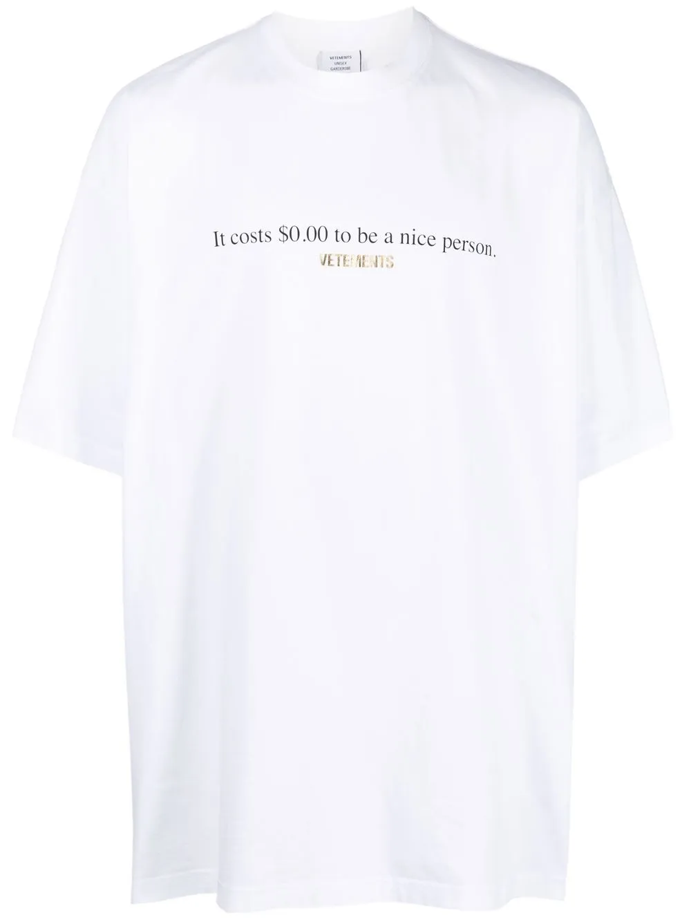 

VETEMENTS playera con eslogan estampado - Blanco