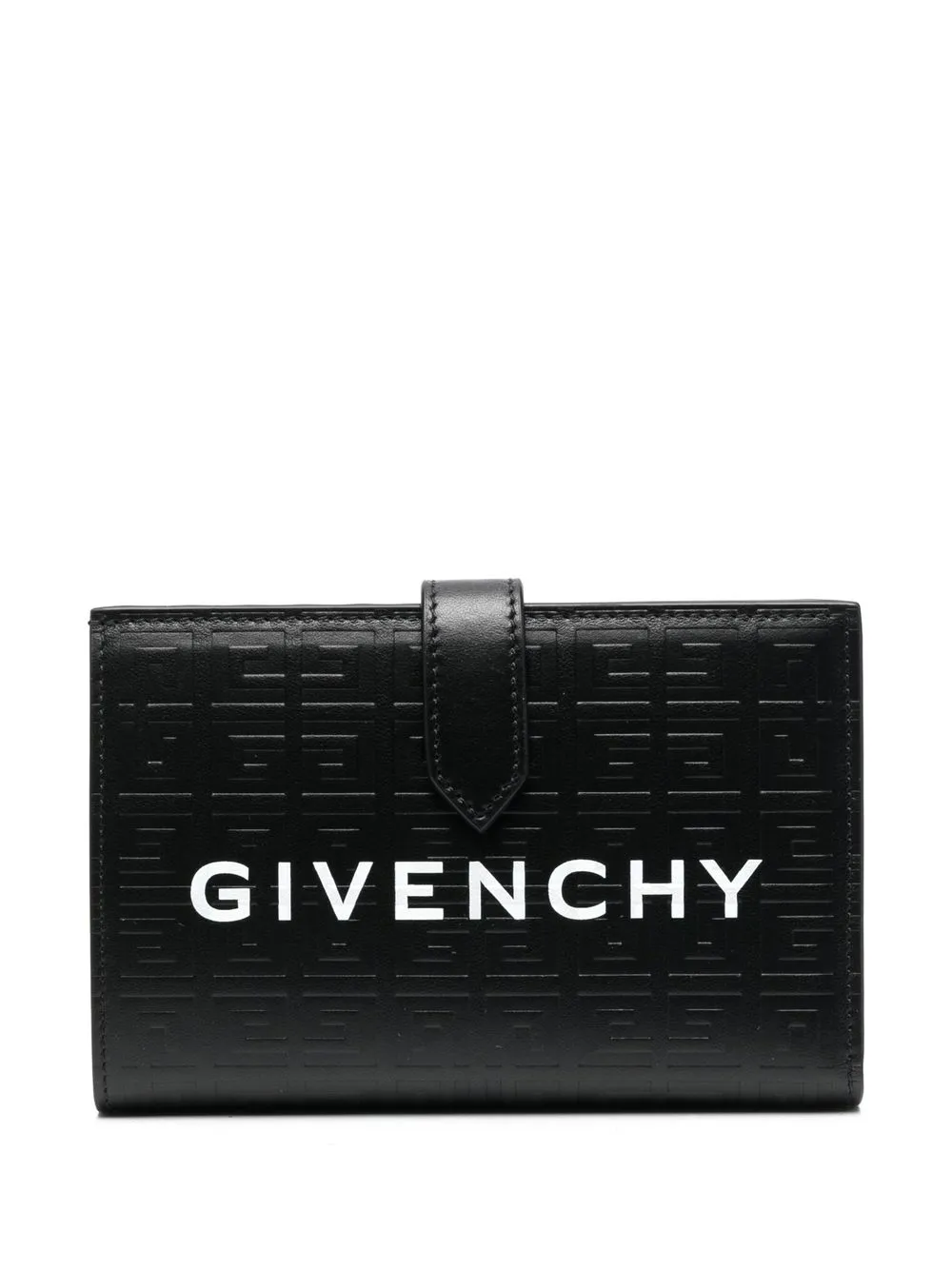 

Givenchy logo-print bi-fold leather wallet - Black