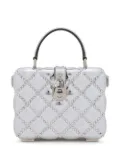 Dolce & Gabbana Dolce Box rhinestone-embellished top-handle bag - Metallic