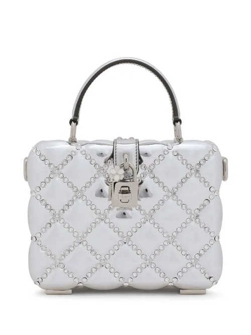 Sac Dolce Box à ornements strassés - Dolce & Gabbana - Modalova