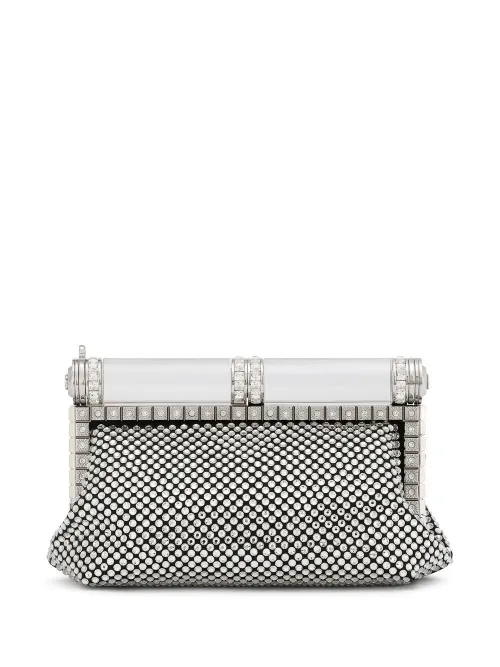 Pochette en satin à ornements strassés - Dolce & Gabbana - Modalova