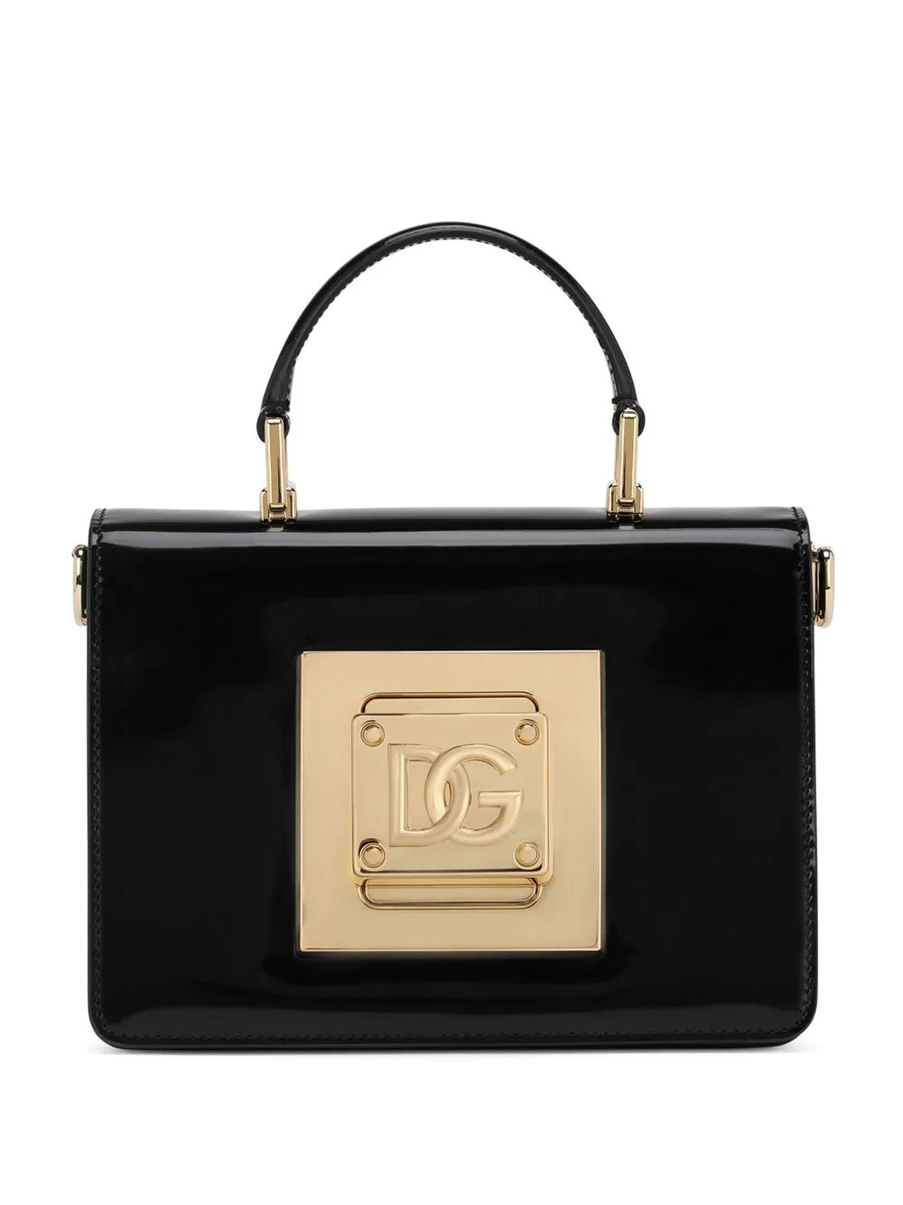 

Dolce & Gabbana bolsa de hombro con cierre DG - Negro