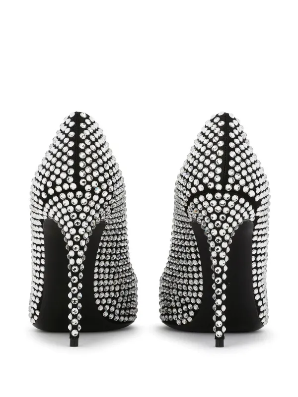 Dolce & Gabbana ラインストーン サテンパンプス Dolce & Gabbana