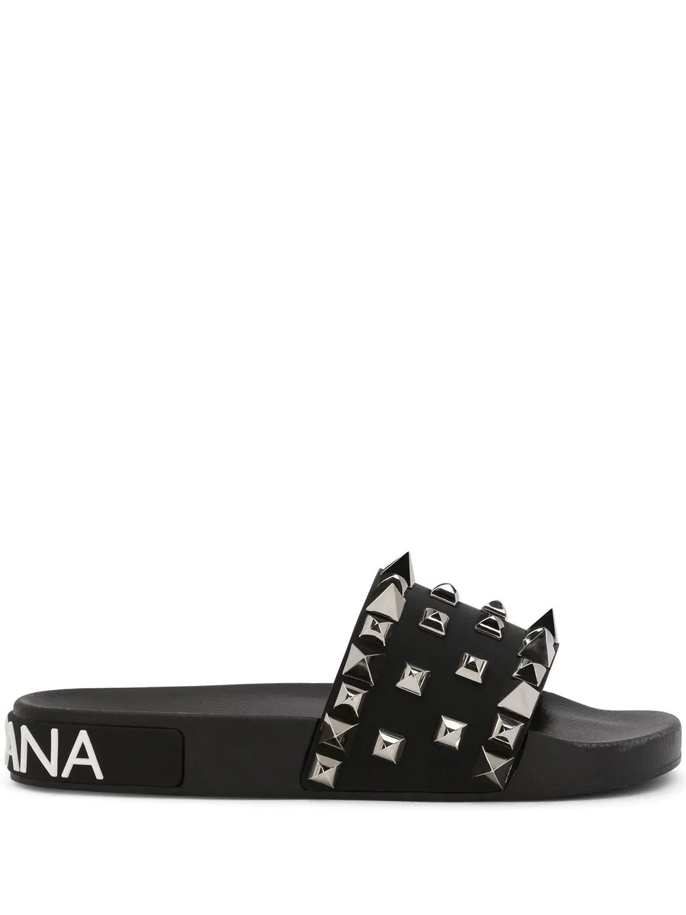 

Dolce & Gabbana sandalias planas con apliques - Negro