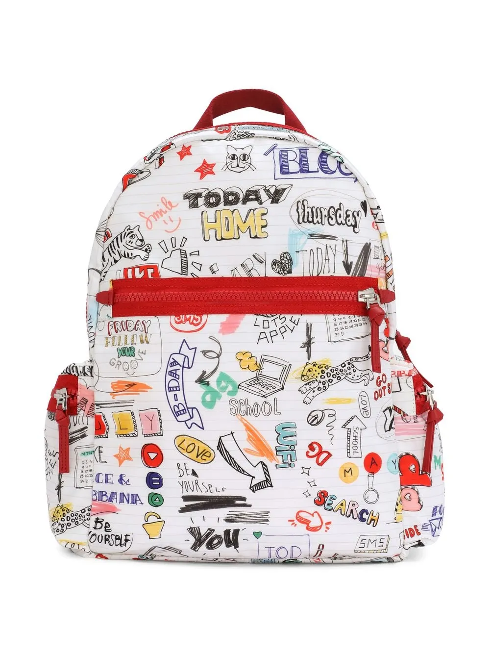 

Dolce & Gabbana Kids mochila con estampado gráfico - Blanco