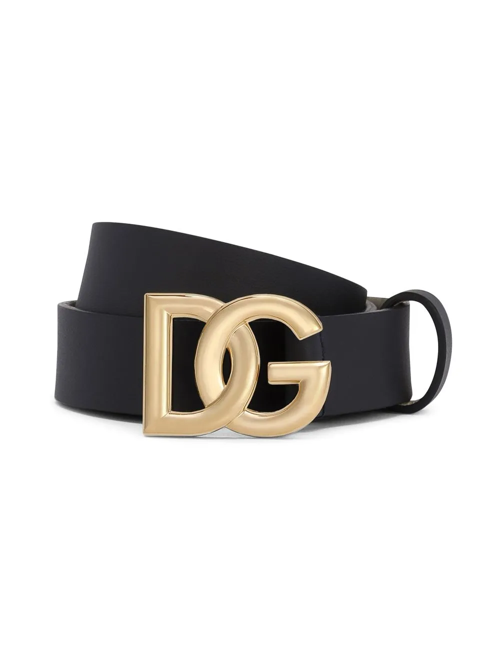 

Dolce & Gabbana Kids DG logo-buckle leather belt - Black