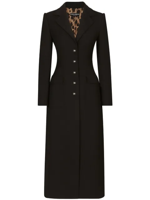 Dolce & Gabbana single-breasted double crepe coat
