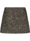 Dolce & Gabbana speckled tweed miniskirt - Brown