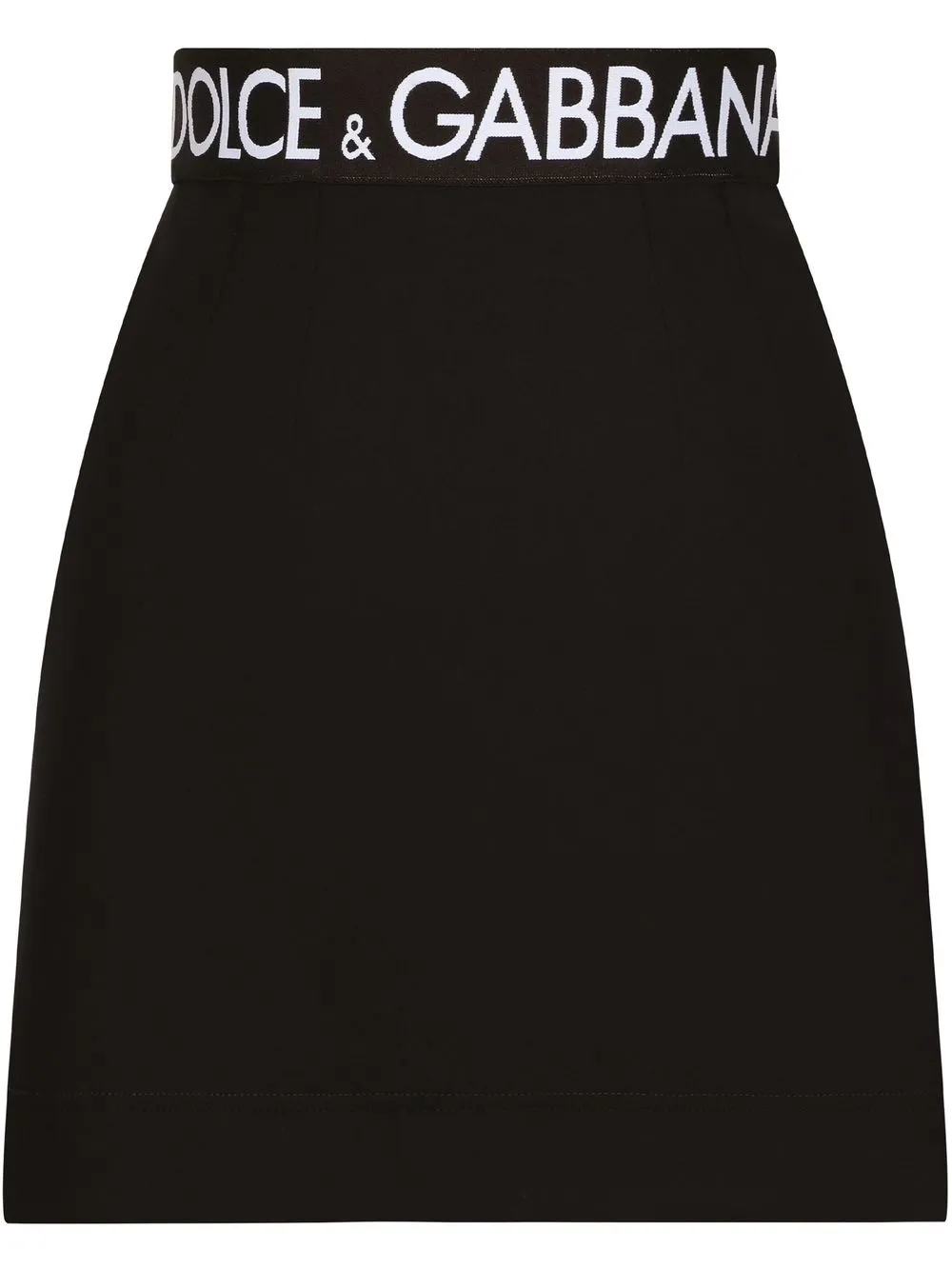 

Dolce & Gabbana logo-waistband mini skirt - Black