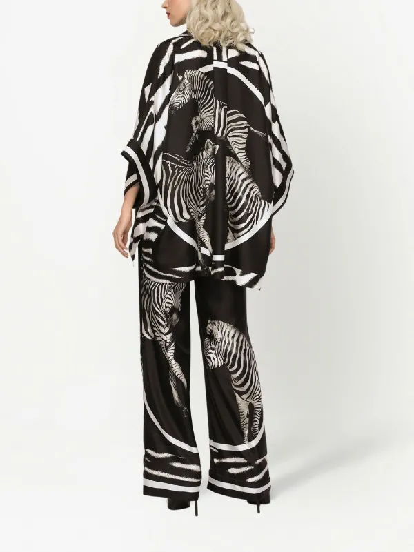 Dolce & Gabbana zebra-print Twill Shirt | Black | FARFETCH