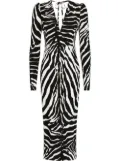 Dolce & Gabbana zebra-print long-sleeve dress - Black