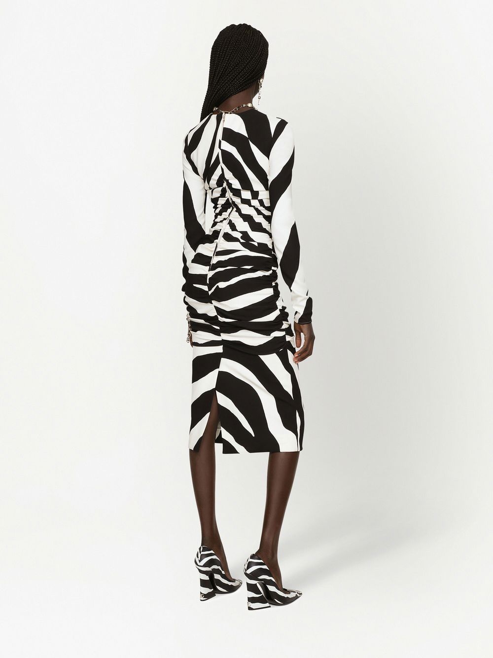 Dolce & Gabbana Zebra-print Long-sleeve Dress - Farfetch