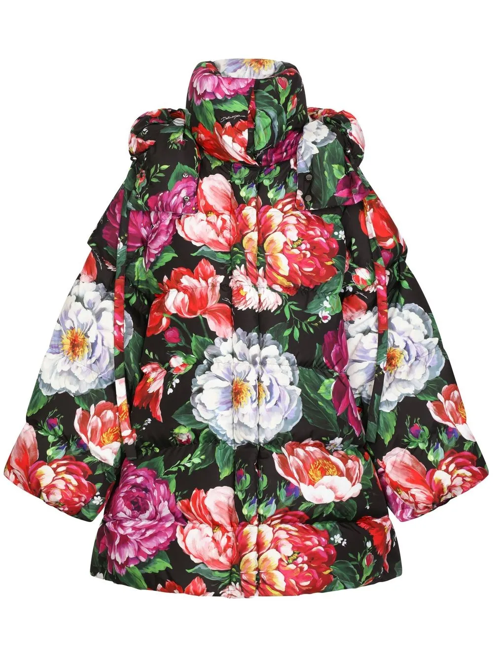 

Dolce & Gabbana chamarra con estampado floral - Negro