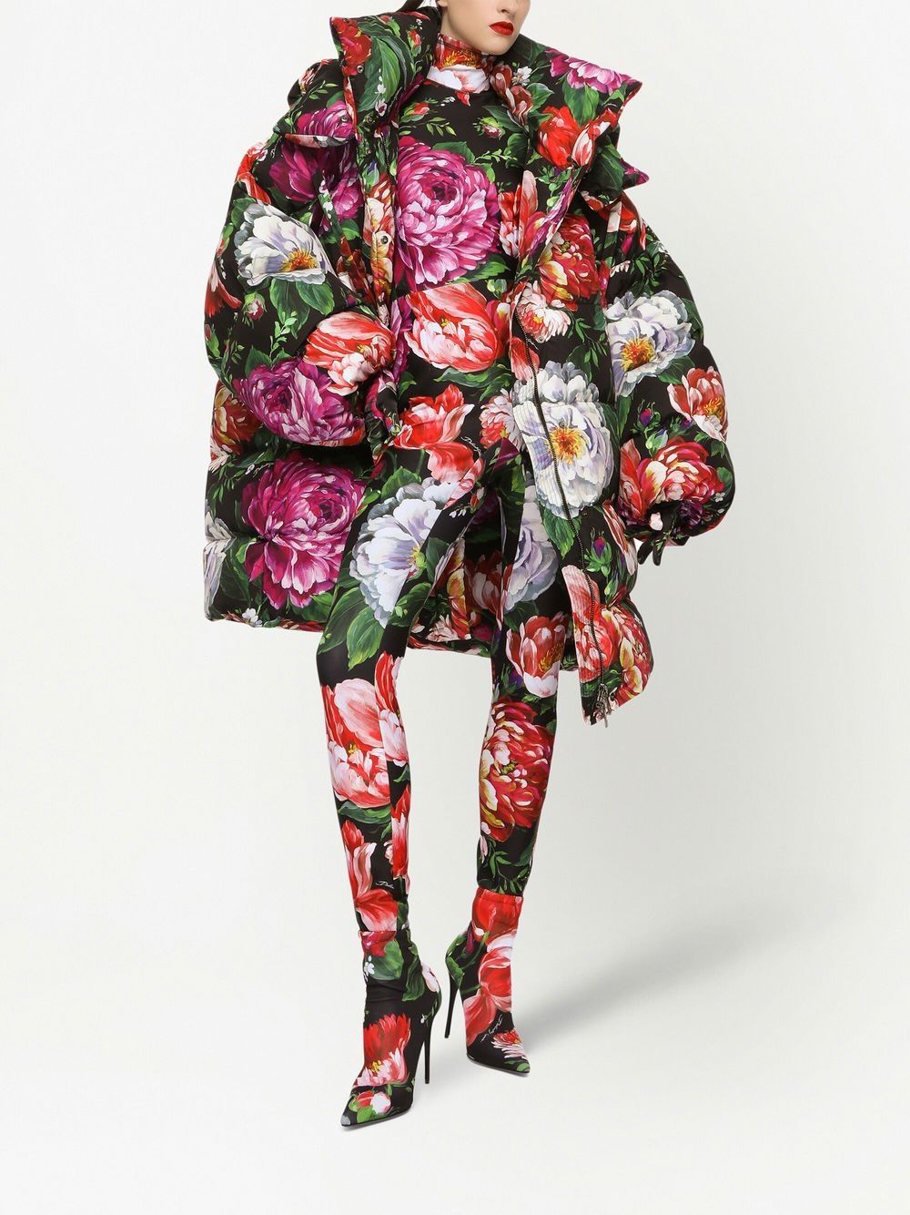 Dolce & Gabbana Jack met bloemenprint - Zwart