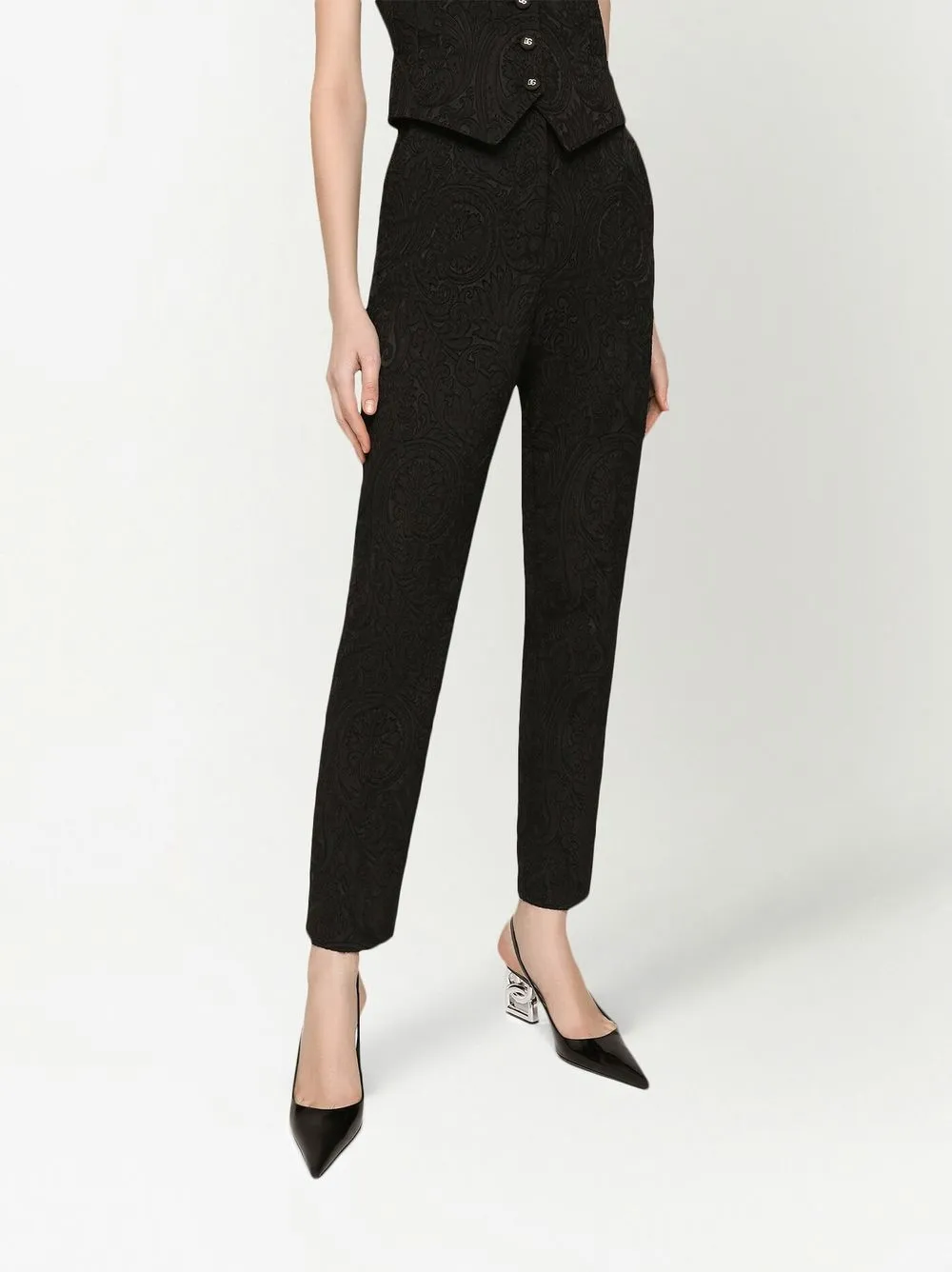 Dolce & Gabbana Black High Waisted Skinny Leggings Pants