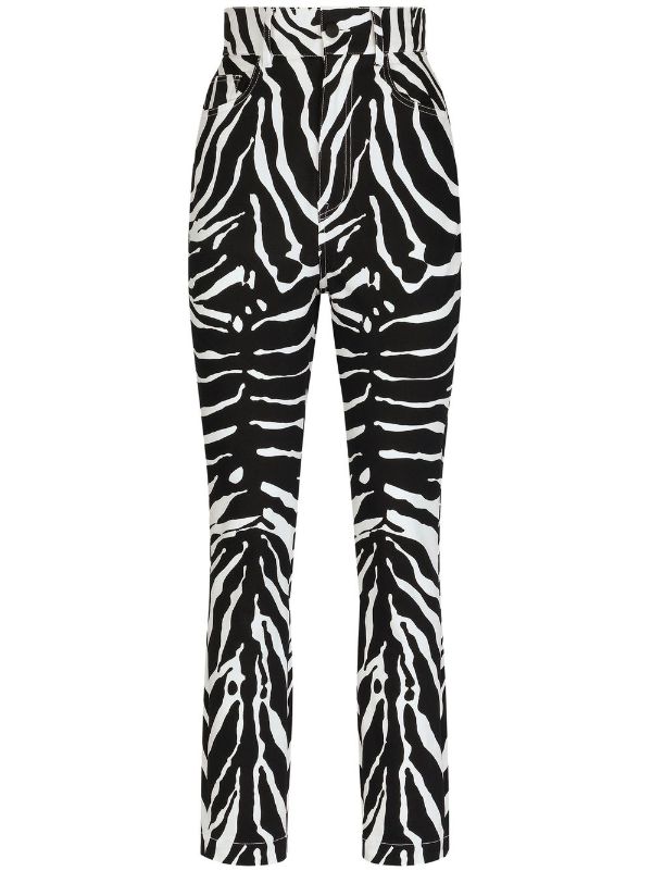 Dolce & Gabbana Zebra Print high-waisted Trousers - Farfetch