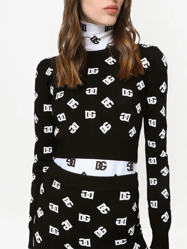 Dolce & Gabbana DGロゴジャカード セーター | ブラック