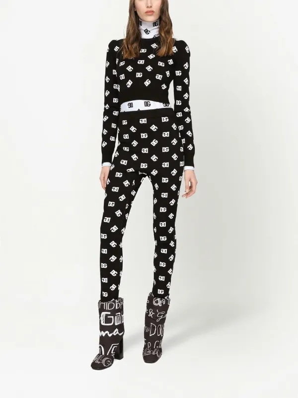 Dolce & Gabbana DGロゴジャカード セーター | ブラック