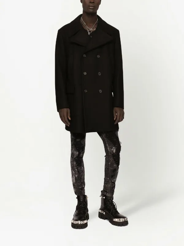 【DOLCE&GABBANA】ダブルクレープ ピーコート Dolce & Gabbana ドルチェ&ガッバーナ ダブルコート - FARFETCH