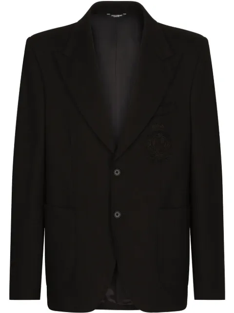 Dolce & Gabbana blazer con parche heráldico