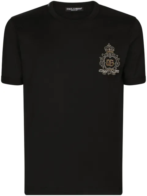 Dolce & Gabbana heraldic-patch cotton T-shirt