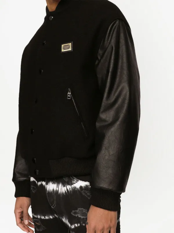 Dolce & Gabbana ドルチェ＆ガッバーナ レザーパネル ボンバー