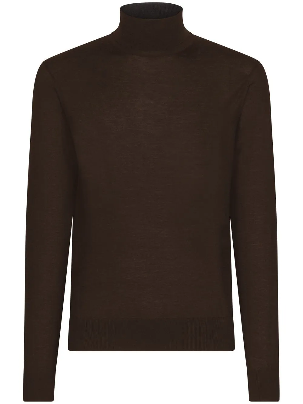 

Dolce & Gabbana roll-neck cashmere-blend jumper - Brown