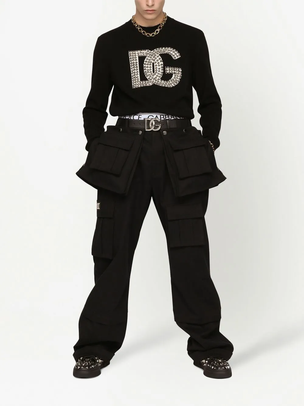 Dolce & Gabbana studded logo-detail jumper | Knitted Sweaters | Image 2