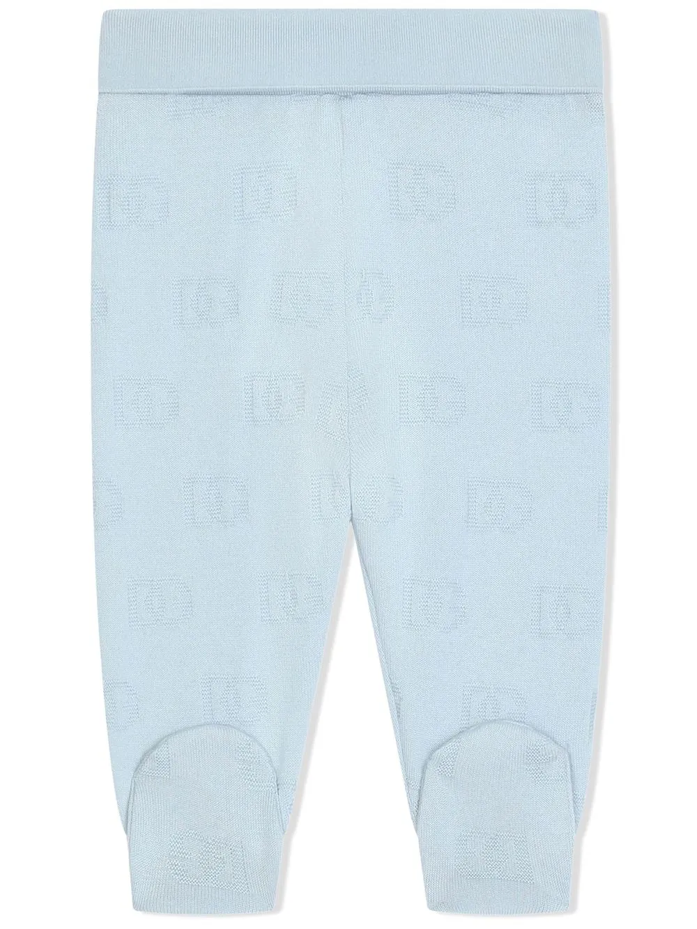 

Dolce & Gabbana Kids pantalones con logo DG en jacquard - Azul