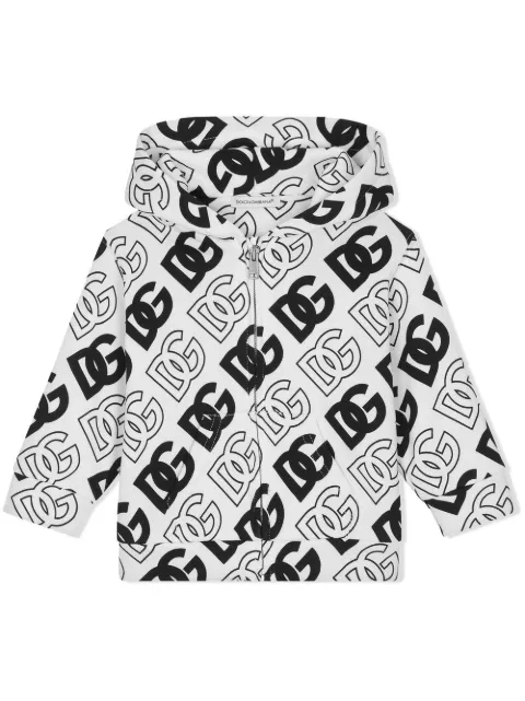Dolce & Gabbana Kids DG-logo zip-up hoodie